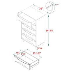 Mid-Century Modern Contoured 5 Drawer Chest Of Drawers - Saracina Home 33 Mid-Century Modern Contoured 5 Drawer Chest Of Drawers - Saracina Home -Saracina Home Sales Store GUEST 43cc1e9a 5cd5 4151 938d 575cc286a256