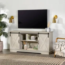 Modern Transitional Sliding Barndoor TV Stand For TVs Up To 65"- Saracina Home 31 Modern Transitional Sliding Barndoor TV Stand For TVs Up To 65"- Saracina Home -Saracina Home Sales Store GUEST 4792b222 989e 4d2f a170 a61b30209fd2
