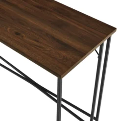 Maxwell Modern Glam Simple Y Leg Writing Desk Dark Walnut - Saracina Home -Saracina Home Sales Store GUEST 4858e0bf 490a 46dc a55e f2dc7d209800