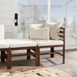 3pc Modular Acacia Wood Patio Chat Set With Cushions - Saracina Home 34 3pc Modular Acacia Wood Patio Chat Set With Cushions - Saracina Home -Saracina Home Sales Store GUEST 48d10150 f089 44ef b82f af62ec51feb2