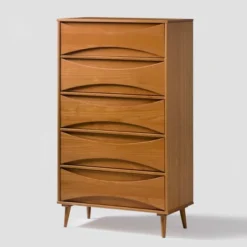 Mid-Century Modern Contoured 5 Drawer Chest Of Drawers - Saracina Home 23 Mid-Century Modern Contoured 5 Drawer Chest Of Drawers - Saracina Home -Saracina Home Sales Store GUEST 4c1c83b0 0324 4ee8 ae12 19111936c63c