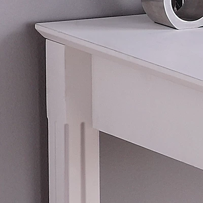 Home Office Deluxe White Wood Storage Computer Desk With Hutch - Saracina Home 3 Home Office Deluxe White Wood Storage Computer Desk With Hutch - Saracina Home - Image 3