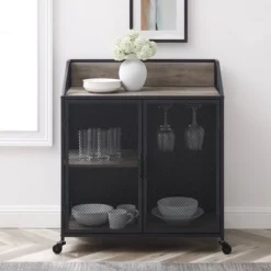 Urban Industrial Metal Mesh Bar Cart With Wheels - Saracina Home 11 Urban Industrial Metal Mesh Bar Cart With Wheels - Saracina Home -Saracina Home Sales Store GUEST 4e6715c5 3ce3 4e35 aebd 6d5645575482
