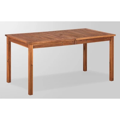 3pc Acacia Wood X Design Outdoor Patio Dining Set - Brown - Saracina Home 3 3pc Acacia Wood X Design Outdoor Patio Dining Set - Brown - Saracina Home - Image 3