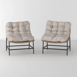 2pk Papasan Scoop Outdoor Patio Chair - Natural - Saracina Home 25 2pk Papasan Scoop Outdoor Patio Chair - Natural - Saracina Home -Saracina Home Sales Store GUEST 4f90f799 f729 4ef9 9855 358f0a27be20