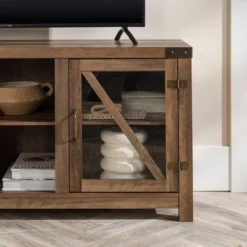 Clarabelle Transitional Glass Barn Door TV Stand For TVs Up To 65" - Saracina Home 26 Clarabelle Transitional Glass Barn Door TV Stand For TVs Up To 65" - Saracina Home -Saracina Home Sales Store GUEST 4fbc4549 f993 4f5d 8eae 30310081382f