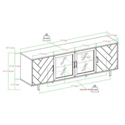 Vik Modern Boho 4 Door Herringbone TV Stand For TVs Up To 80" - Saracina Home -Saracina Home Sales Store GUEST 52b388c7 9de8 439f b345 685161ddaa8a