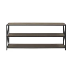 Modern Industrial X Frame Metal And Wood Media Bookshelf - Saracina Home -Saracina Home Sales Store GUEST 52d1ce23 f80a 4dab 81ca ab7e5e208a8c