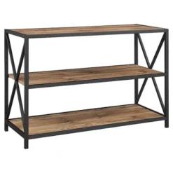 25.62" X Frame Metal And Wood Media Bookshelf - Saracina Home 18 25.62" X Frame Metal And Wood Media Bookshelf - Saracina Home -Saracina Home Sales Store GUEST 52dc6235 5678 4183 9fa3 c366355d431d