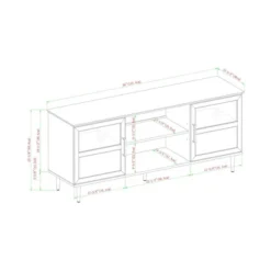 Modern Wood And Glass Door Console TV Stand For TVs Up To 65" - Saracina Home -Saracina Home Sales Store GUEST 52e7aa4d e976 48f1 bc3d adce19001125