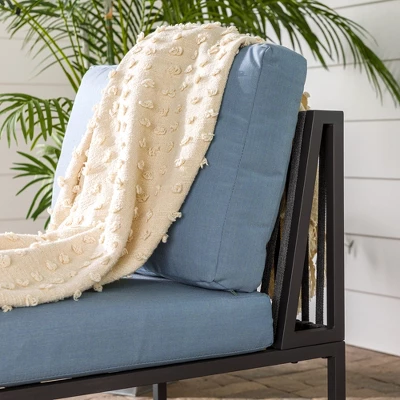 Outdoor Modern Modular Patio Side Chair Blue - Saracina Home 7 Outdoor Modern Modular Patio Side Chair Blue - Saracina Home - Image 7