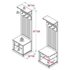 Waylon Rustic Farmhouse Solid Wood Tall Hall Tree - Saracina Home 23 Waylon Rustic Farmhouse Solid Wood Tall Hall Tree - Saracina Home -Saracina Home Sales Store GUEST 53f12056 5d50 4ebe bd7a 37f1edcb2150