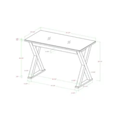 Glass Top Writing Desk With Drawer - Saracina Home -Saracina Home Sales Store GUEST 5456d748 0554 4df0 9f07 0694262f7d0c