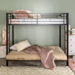 Twin Over Futon Analise Metal Bunk Bed Black - Saracina Home 10 Twin Over Futon Analise Metal Bunk Bed Black - Saracina Home -Saracina Home Sales Store GUEST 561bd3db cee9 44eb b8a5 0f2ff86da729