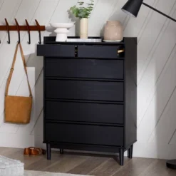 Mid-Century Modern Solid Wood 6 Drawer Vertical Dresser - Saracina Home 26 Mid-Century Modern Solid Wood 6 Drawer Vertical Dresser - Saracina Home -Saracina Home Sales Store GUEST 59498ed0 69d6 47e7 a8e6 18fcacc166e6