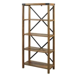 64" Sophie Industrial X Frame Bookshelf - Saracina Home -Saracina Home Sales Store GUEST 5a74fddf ea69 4314 851d 435f865093fa