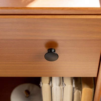 Katie Transitional Tray Top 1 Drawer Solid Wood Nightstand Caramel - Saracina Home 17 Katie Transitional Tray Top 1 Drawer Solid Wood Nightstand Caramel - Saracina Home - Image 17