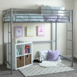 Twin Size Metal Platform Loft Bed - Saracina Home -Saracina Home Sales Store GUEST 5b7700ea 3ae7 47ce b6fc 3c8b64e99c1e