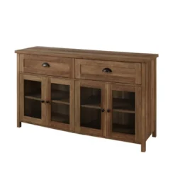 Millia Transitional Farmhouse 4 Door Sideboard With Glass Panels - Saracina Home -Saracina Home Sales Store GUEST 5c66efc8 55bc 4305 94f6 da5485aef7b6