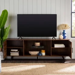 2 Door Mid-Century Modern Wood Storage TV Stand For TVs Up To 80" - Saracina Home -Saracina Home Sales Store GUEST 5d44119d 7e55 4beb 8f77 bb1514318948