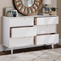 Mid-Century Modern Groove Wood 6 Drawer Dresser - Saracina Home 24 Mid-Century Modern Groove Wood 6 Drawer Dresser - Saracina Home -Saracina Home Sales Store GUEST 5f343547 8bdb 4ab5 8100 4810a89a5608