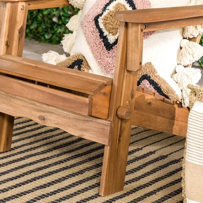 Genovia Transitional Acacia Wood Outdoor Adirondack Chair - Saracina Home 9 Genovia Transitional Acacia Wood Outdoor Adirondack Chair - Saracina Home - Image 9