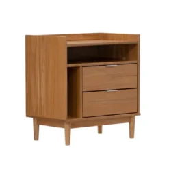 Mid-Century Modern Solid Wood 2 Drawer Nightstand - Saracina Home -Saracina Home Sales Store GUEST 6347beec 6794 4154 a08e 77242f294925