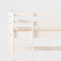 Twin Solid Pine Wood Low Loft Bed White - Saracina Home 16 Twin Solid Pine Wood Low Loft Bed White - Saracina Home -Saracina Home Sales Store GUEST 65ec7841 8c03 462e ad9e 307758571403
