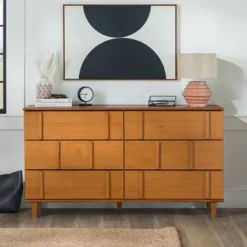 Modern Vertical Accent Solid Wood 6 Drawer Double Dresser - Saracina Home -Saracina Home Sales Store GUEST 666b6db8 6305 47ae a961 acc292975524