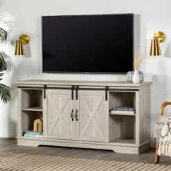 Saracina Home Sales Store 14 Modern Transitional Sliding Barndoor TV Stand For TVs Up To 65"- Saracina Home