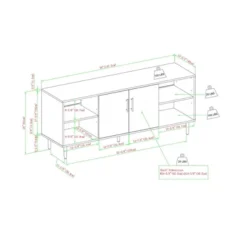 Angelo Modern 2 Door Bookmatch TV Stand For TVs Up To 65" Ash Brown/White - Saracina Home -Saracina Home Sales Store GUEST 66bfc7d1 f755 4abe a5f6 ed74dc76f088