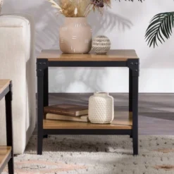 Set Of 2 Benny Urban Industrial Angle Iron Side Tables - Saracina Home -Saracina Home Sales Store GUEST 6787a235 c482 4325 8c73 2cb21fa3a98b