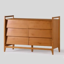 Mid-Century Modern Solid Wood Paneled 6 Drawer Dresser - Saracina Home 20 Mid-Century Modern Solid Wood Paneled 6 Drawer Dresser - Saracina Home -Saracina Home Sales Store GUEST 68dcaeee c7b9 4713 9959 e46e4d7ca287