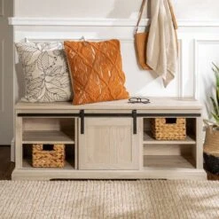 48" Transitional Sliding Door Wood And Metal Bench - Saracina Home 28 48" Transitional Sliding Door Wood And Metal Bench - Saracina Home -Saracina Home Sales Store GUEST 6b3eeb54 73f2 4ea2 a4a5 f12f3d44198f