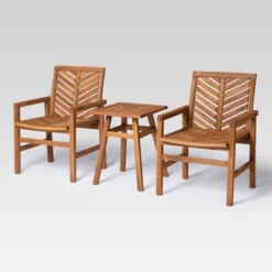 3pc Slatted Chevron Acacia Wood Patio Chat Set - Saracina Home 19 3pc Slatted Chevron Acacia Wood Patio Chat Set - Saracina Home -Saracina Home Sales Store GUEST 73f3400b 771e 46c9 b116 3fbf173a7fbf