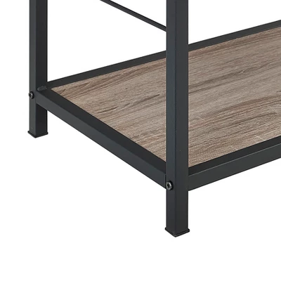 63" 4 Shelf Industrial Transitional Tall Bookshelf - Saracina Home 2 63" 4 Shelf Industrial Transitional Tall Bookshelf - Saracina Home - Image 2