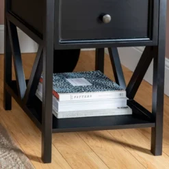 Set Of 2 Farmhouse Single Drawer V Frame Nightstands - Saracina Home -Saracina Home Sales Store GUEST 7687c127 6673 4260 bfa9 5a4f32541fed