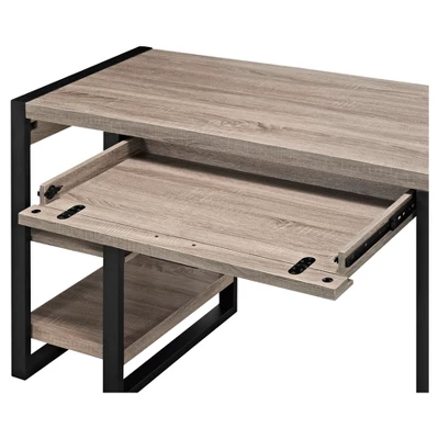 60" Industrial Transitional Tech Desk With USB - Saracina Home 2 60" Industrial Transitional Tech Desk With USB - Saracina Home - Image 2