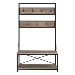 72" Urban Farmhouse Mixed Material Hall Tree - Saracina Home 17 72" Urban Farmhouse Mixed Material Hall Tree - Saracina Home -Saracina Home Sales Store GUEST 79cbf97b 4de3 4184 b4df 18590536bced