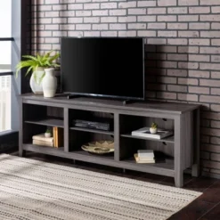 Transitional 6 Cubby Wood Open Storage Wood TV Stand For TVs Up To 80"- Saracina Home -Saracina Home Sales Store GUEST 79e53a3c 9e15 40b4 ae14 2a20944d3dac