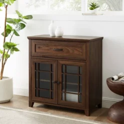 Transitional 2 Door Window Pane Accent Cabinet Dark Walnut - Saracina Home 9 Transitional 2 Door Window Pane Accent Cabinet Dark Walnut - Saracina Home -Saracina Home Sales Store GUEST 7d807aed e667 4f3e 9acb 433af0d61f65