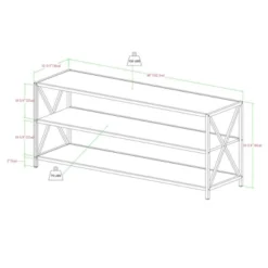 Modern Industrial X Frame Metal And Wood Media Bookshelf - Saracina Home -Saracina Home Sales Store GUEST 8114e89b 4ca1 4593 849f a5bb742b3414