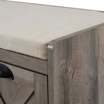 Farmhouse 40" 3 Drawer Storage Bench With Cushion - Saracina Home 6 Farmhouse 40" 3 Drawer Storage Bench With Cushion - Saracina Home - Image 6