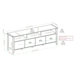 4 Drawer Farmhouse TV Stand For TVs Up To 80" - Saracina Home -Saracina Home Sales Store GUEST 86b7747c 520b 4675 8fad b6d25c46f504
