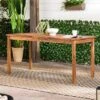 Acacia Wood Patio Simple Rectangle Dining Table - Saracina Home