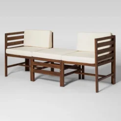 3pc Modular Acacia Wood Patio Chat Set With Cushions - Saracina Home 39 3pc Modular Acacia Wood Patio Chat Set With Cushions - Saracina Home -Saracina Home Sales Store GUEST 87867d10 2ed7 4519 8f7f 353e1fd3ffa4