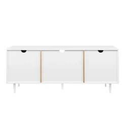 Modern 2 Door TV Stand For TVs Up To 65" Solid White/Coastal Oak/White - Saracina Home -Saracina Home Sales Store GUEST 8d6299a7 77ec 4747 bf51 2c259129aef5