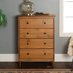 Stiva Classic Mid-Century Modern Vertical 4 Drawer Dresser - Saracina Home -Saracina Home Sales Store GUEST 8d80b7b0 7a6b 40f6 8fc7 edeb7656d79f