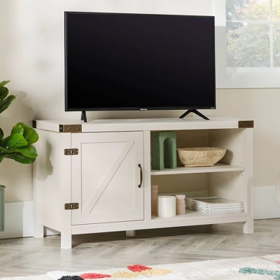 Clarabelle Rustic Industrial Barn Door TV Stand For TVs Up To 50" - Saracina Home 11 Clarabelle Rustic Industrial Barn Door TV Stand For TVs Up To 50" - Saracina Home - Image 11