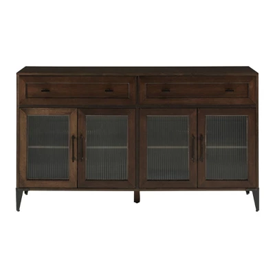 4 Door Reeded Glass Storage Sideboard - Saracina Home 7 4 Door Reeded Glass Storage Sideboard - Saracina Home - Image 7